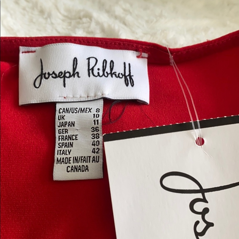 Joseph Ribkoff V-Neck top with Gold Side Buttons - Picture 5 of 5